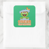 Oscar the Grouch Classic Style Quadratischer Aufkleber (Tasche)