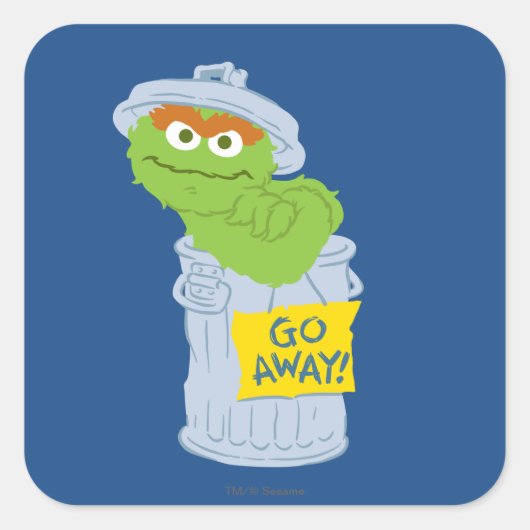 Oscar the Grouch Graphic Quadratischer Aufkleber (Vorderseite)
