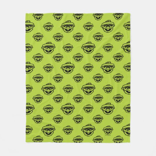Oscar the Grouch Green Pattern Fleecedecke (Vorderseite)