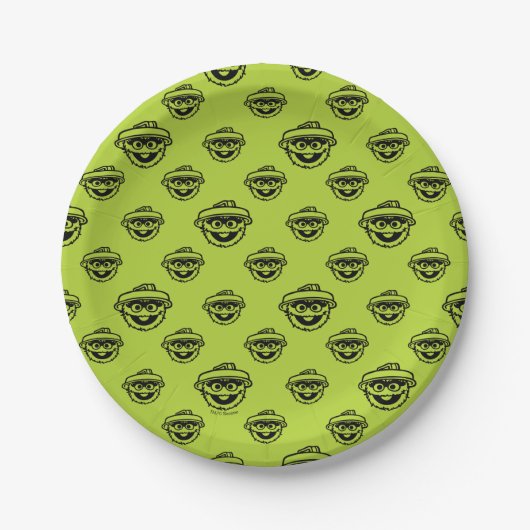 Oscar the Grouch Green Pattern Pappteller (Vorderseite)
