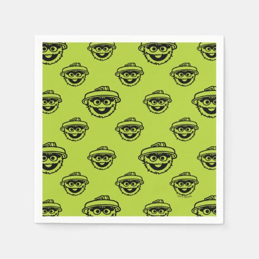 Oscar the Grouch Green Pattern Serviette (Vorderseite)