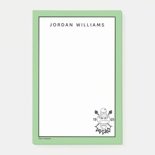 Oscar the Grouch Skate Logo - Aggro 1969 Post-it Klebezettel (Vorderseite)