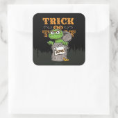 Oscar the Grouch - Trick oder Scram! Quadratischer Aufkleber (Tasche)