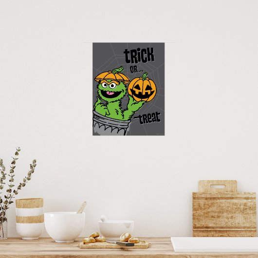 Oscar the Grouch - Trick oder Trete Poster (Küche)