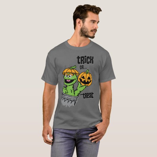 Oscar the Grouch - Trick oder Trete T-Shirt (Vorne ganz)