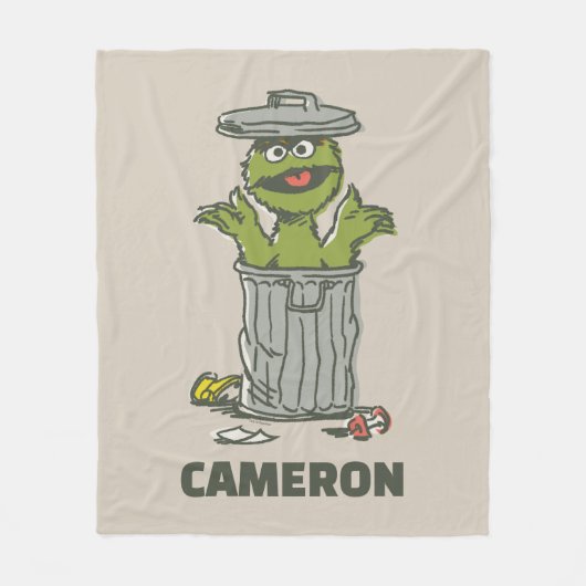 Oscar the Grouch Vintage Fleecedecke (Vorderseite)