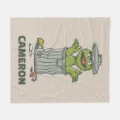 Oscar the Grouch Vintage Fleecedecke (Vorderseite (Horizontal))