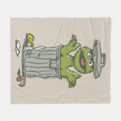 Oscar the Grouch Vintage Fleecedecke (Vorderseite (Horizontal))