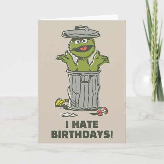 Oscar the Grouch Vintage Karte (Vorderseite)