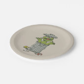 Oscar the Grouch Vintage Pappteller (Schrägansicht)