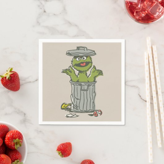 Oscar the Grouch Vintage Serviette (Beispiel)