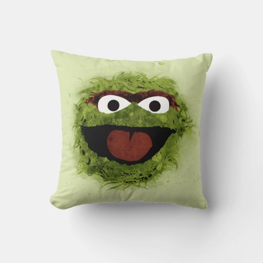 Oscar the Grouch | Watercolor Trend Kissen (Vorderseite)