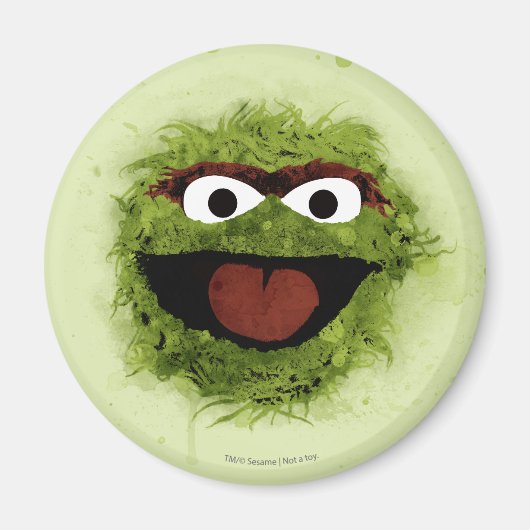 Oscar the Grouch | Watercolor Trend Magnet (Vorne)