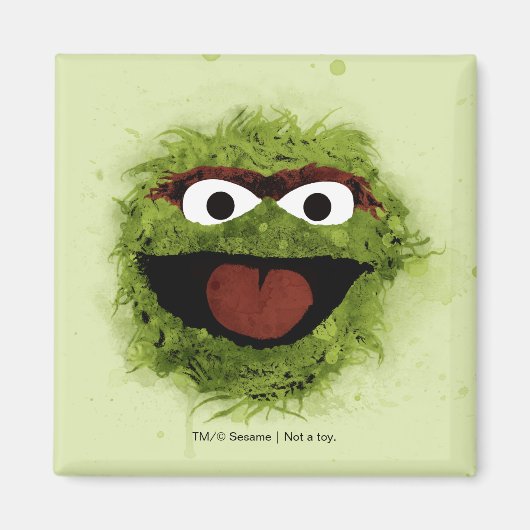 Oscar the Grouch | Watercolor Trend Magnet (Vorne)