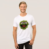 Oscar the Grouch | Watercolor Trend Tri-Blend Shirt (Vorderseite voll)