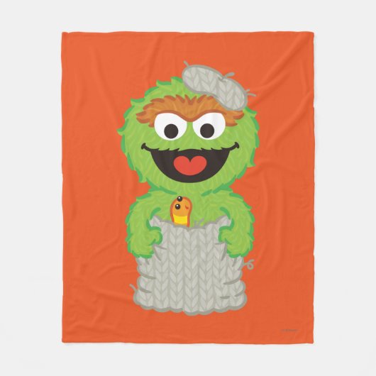 Oscar the Grouch Wool Fleecedecke (Vorderseite)