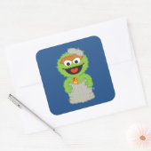 Oscar the Grouch Wool Quadratischer Aufkleber (Umschlag)