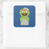 Oscar the Grouch Wool Quadratischer Aufkleber (Tasche)