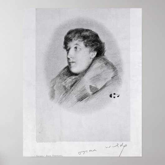 Oscar Wilde (1854-1900) ein Bijou-Portrait, von 'S Poster (Vorne)