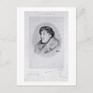 Oscar Wilde (1854-1900) ein Bijou-Portrait, von 'S Postkarte