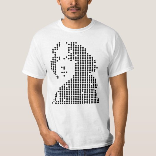 Oscar Wilde geometrisches Porträt T-Shirt (Vorderseite)