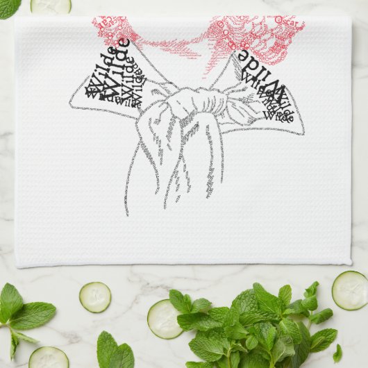 Oscar Wilde in Worten Geschirrtuch (Gefaltet)