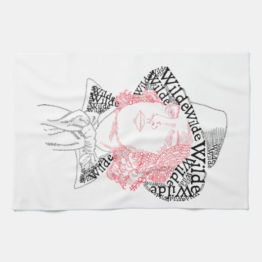 Oscar Wilde in Worten Geschirrtuch (Horizontal)