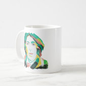 Oscar Wilde Portrait mit benutzerdefiniertem Text Kaffeetasse (Vorderseite Links)