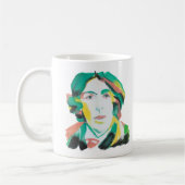 Oscar Wilde Portrait mit benutzerdefiniertem Text Kaffeetasse (Links)