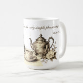 Oscar Wilde Tea Quote Kaffeetasse (VorderseiteRechts)