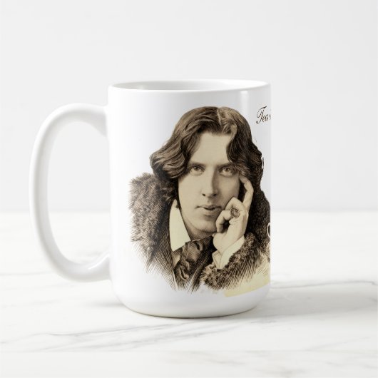 Oscar Wilde Tee-Zitat Kaffeetasse (Links)