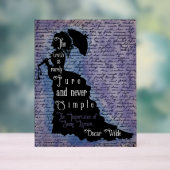Oscar-Wilde-Zitat-Silhouette-Poster Acrylschild (Neutral)