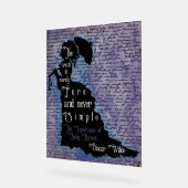 Oscar-Wilde-Zitat-Silhouette-Poster Acrylschild (Winkel)