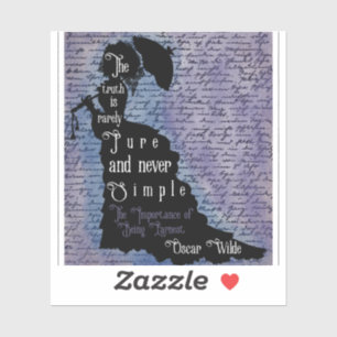 Oscar-Wilde-Zitat-Silhouette-Poster Aufkleber