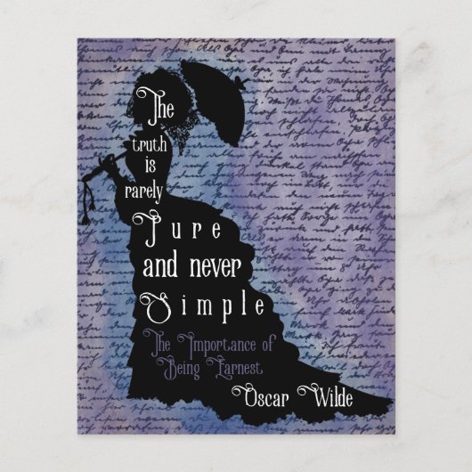 Oscar-Wilde-Zitat-Silhouette-Poster Flyer (Vorne)