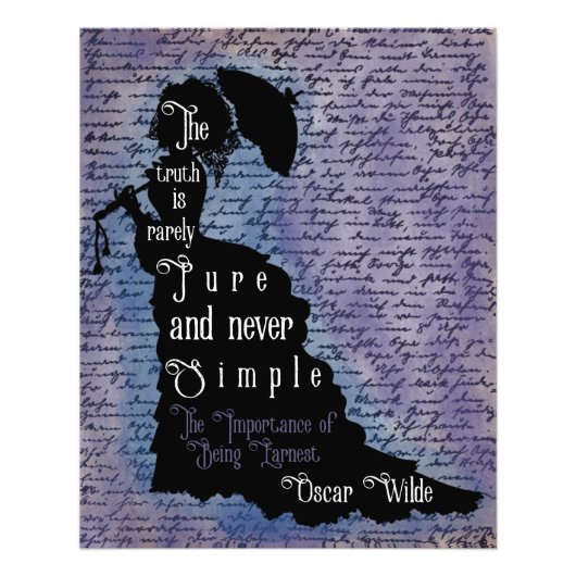 Oscar-Wilde-Zitat-Silhouette-Poster Fotodruck (Vorne)