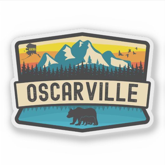 Oscarville, Alaska Aufkleber (Vorderseite)