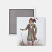 Osceola oder "Rising Sun", Seminoleiter Magnet (Vorderseite/Rückseite)