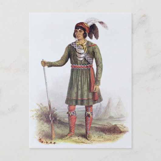 Osceola oder "Rising Sun", Seminoleiter Postkarte (Vorderseite)
