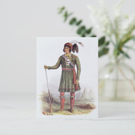 Osceola oder "Rising Sun", Seminoleiter Postkarte (Stehend Vorderseite)