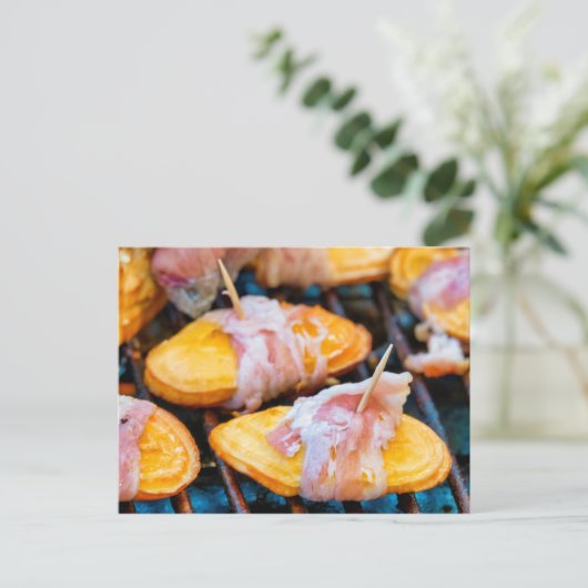 Oscypek mit Speck Postkarte (Stehend Vorderseite)