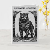 Ose Ars Goetia Dämon Leopard Karte (Gelbe Blume)