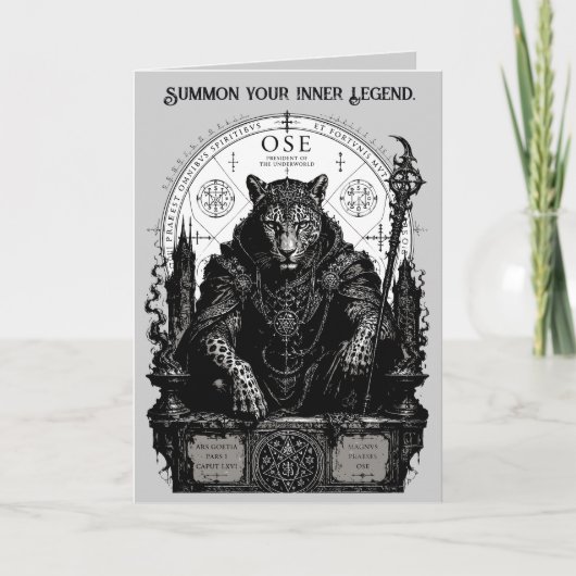 Ose Gothic Okkult Leopard Karte (Vorderseite)