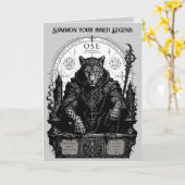 Ose Gothic Okkult Leopard Karte (Gelbe Blume)