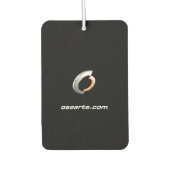 osearts.com Schwarzer Hintergrund Autolufterfrischer (Vorderseite)