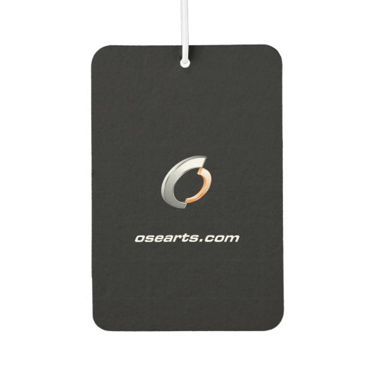 osearts.com Schwarzer Hintergrund Autolufterfrischer (Vorderseite)