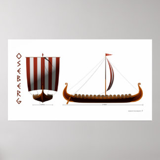 Oseberg Viking Ship Poster