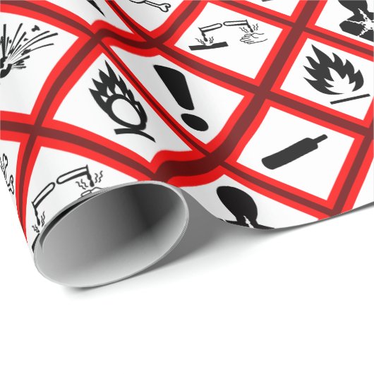 Osha-Gefahrenhinweise Geschenkpapier (Rolleneckpunkt)