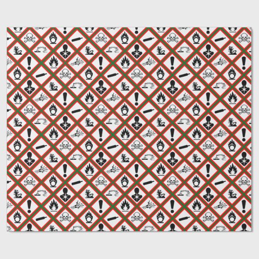 Osha-Gefahrenhinweise Geschenkpapier (Flach)