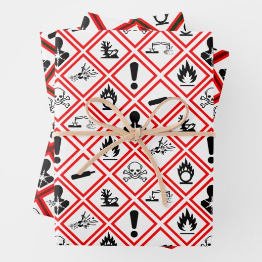 Osha-Gefahrenpiktogramme Geschenkpapier Set (Beispiel)